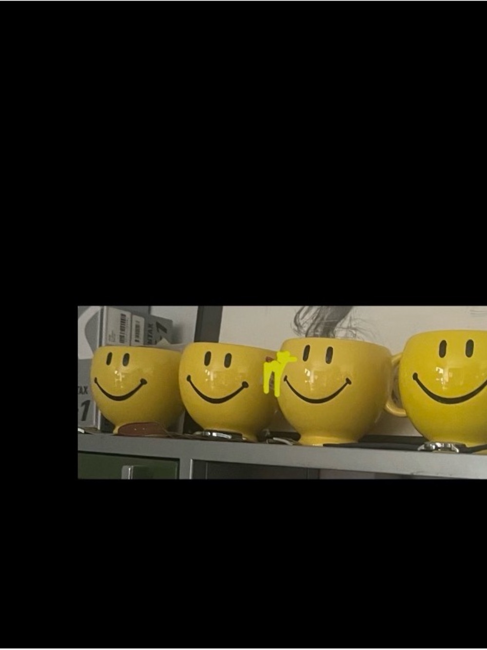 Yellow Smiley Face Ceramic Mug - Cheerful Home Dining Cup